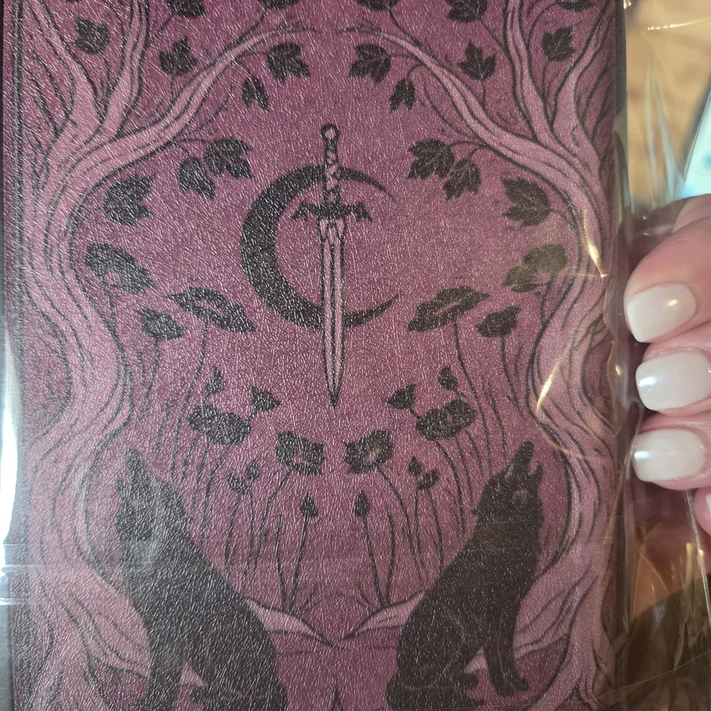 Purple Kindle 11th Gen Case with Sword and Wolf Design
